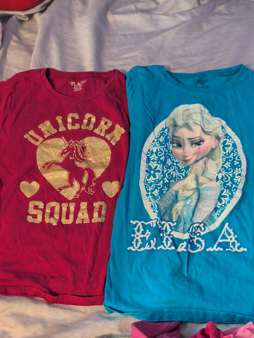 The Children's Place 'Unicorn Squad' & Elsa Graphic Tee